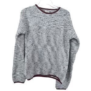 Buho Boys Heather Gray Folk Sweater - Natural wool blend size 14 NWT